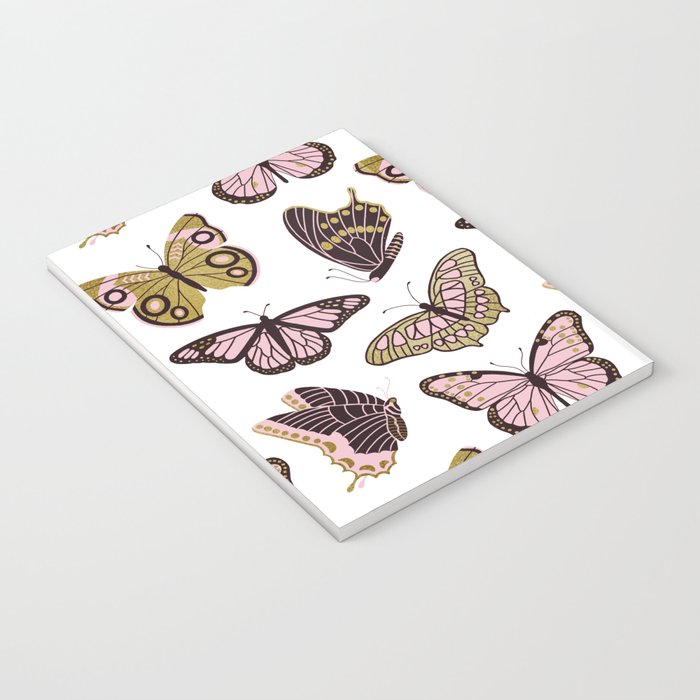 Texas Butterflies - Blush and Gold Pattern Notebook Gallery Image 3