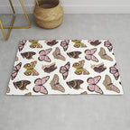 Texas Butterflies - Blush and Gold Pattern Rug Gallery Image 1