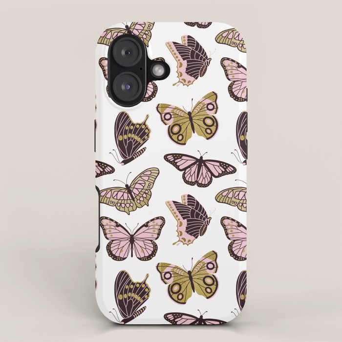 Texas Butterflies - Blush and Gold Pattern iPhone Case Gallery Image 1