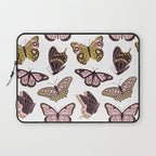 Texas Butterflies - Blush and Gold Pattern Laptop Sleeve Gallery Image 1