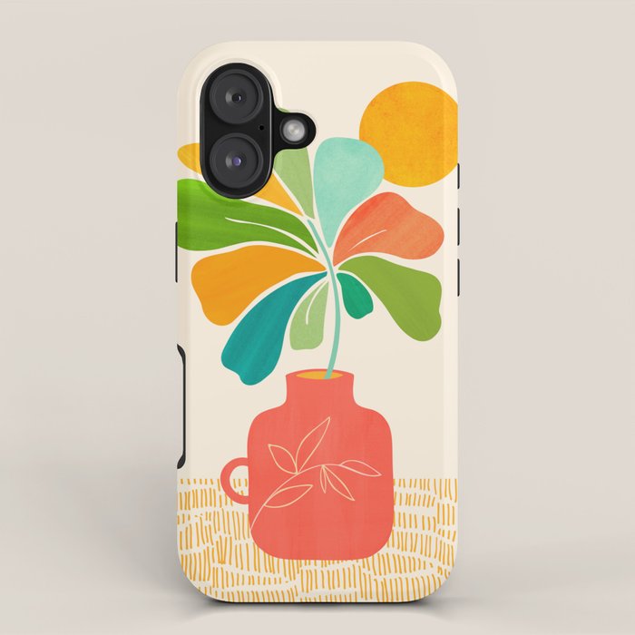 Whimsical Tropical Leaf Still Life iPhone Case Gallery Image 1