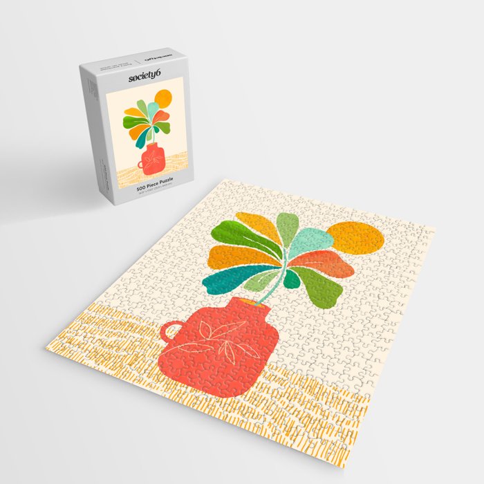 Whimsical Tropical Leaf Still Life Jigsaw Puzzle Gallery Image 2