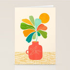 Whimsical Tropical Leaf Still Life Stationery Card Gallery Image 2