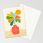 Whimsical Tropical Leaf Still Life Stationery Card Gallery Image 2