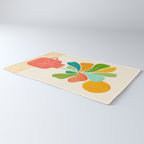 Whimsical Tropical Leaf Still Life Rug Gallery Image 3