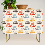 Festive Birds retro pattern Credenza Gallery Image 1