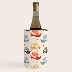 Festive Birds retro pattern Wine Chiller Gallery Image 3