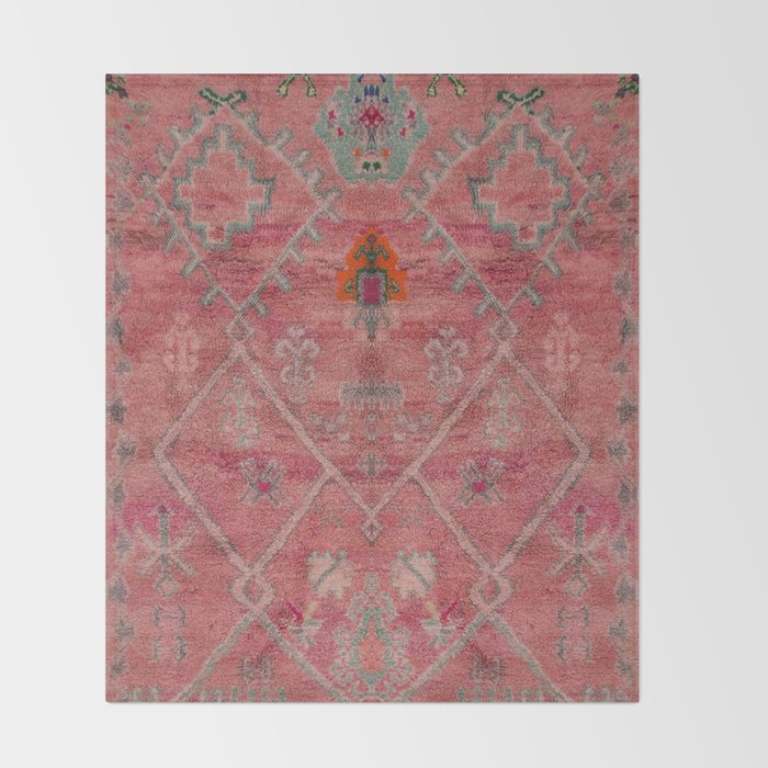 Moroccan Carpet  Throw Blanket Gallery Image 2