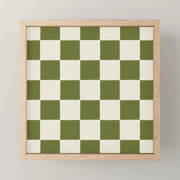 DESERT CHECKER OLIVE Mini Art Print Gallery Image 1