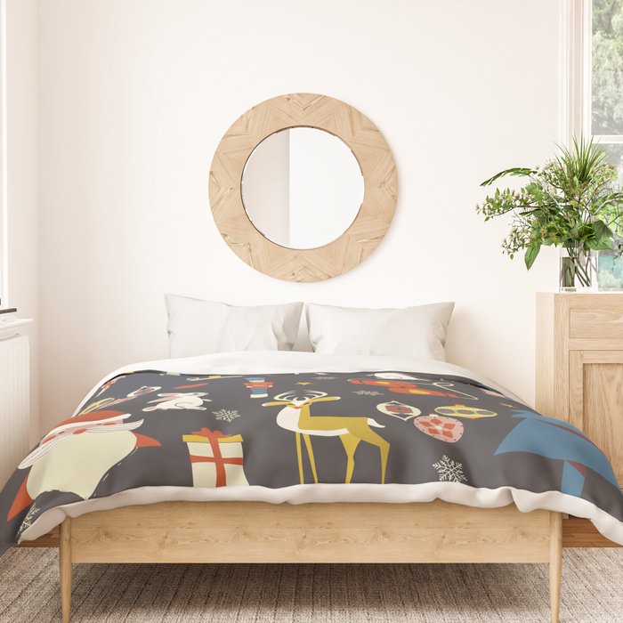 Christmas symbols pattern Duvet Cover Gallery Image 3
