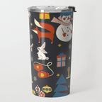 Christmas symbols pattern Travel Mug Gallery Image 2