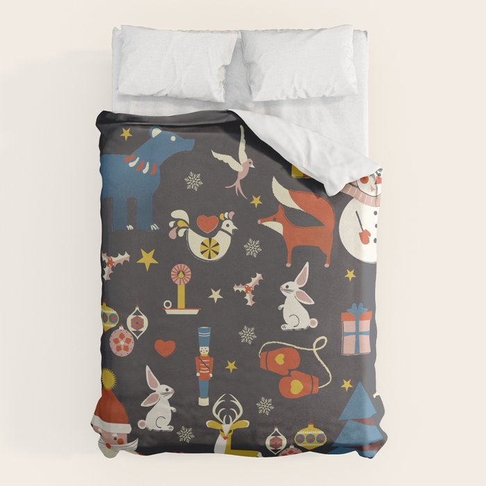 Christmas symbols pattern Duvet Cover Gallery Image 6