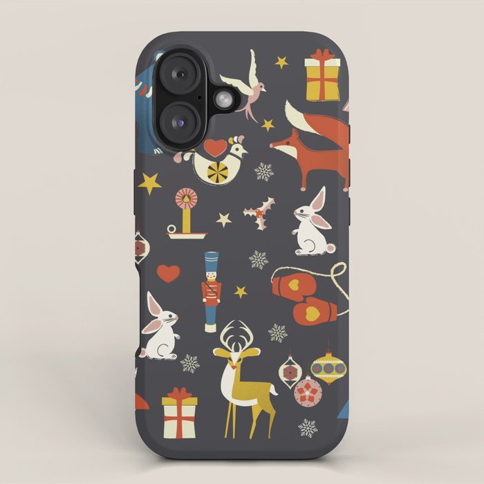 Christmas symbols pattern iPhone Case Gallery Image 1