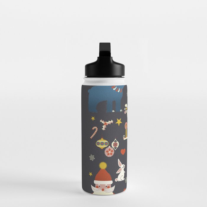 Christmas symbols pattern Water Bottle Gallery Image 3