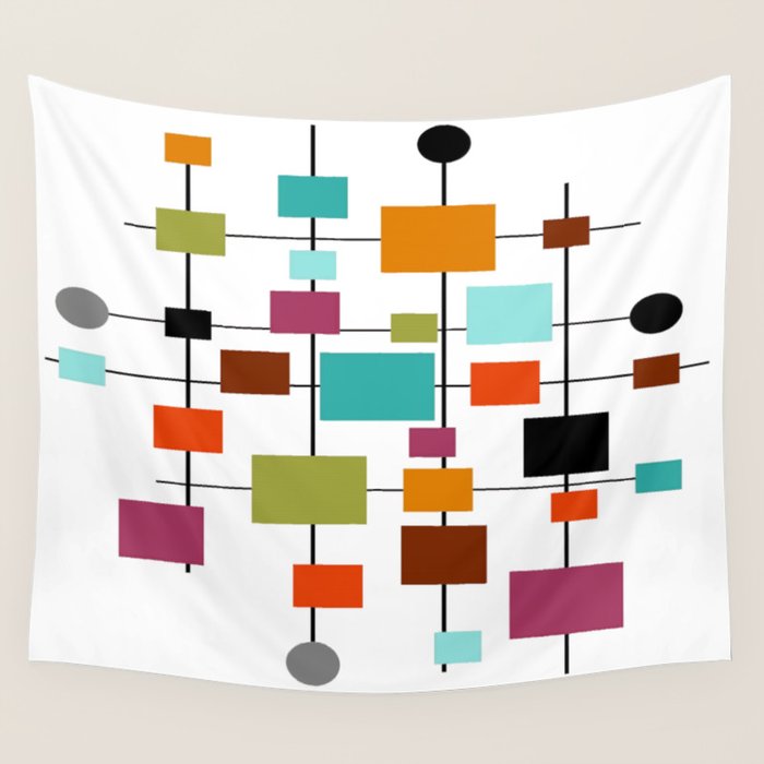Mid-Century Modern Art 1.3.1 Wall Tapestry Gallery Image 1
