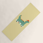 Dinosaur on retro skateboard Yoga Mat Gallery Image 1