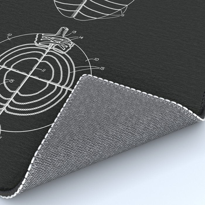 Football Patent - Black Rug Gallery Image 4