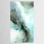 Calm Nature Inspired Abstract Flow Landscape Painting Tablecloth Gallery Image 2