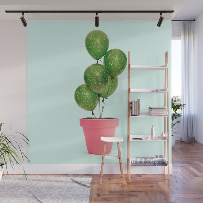 CACTUS BALLOON Wall Mural Gallery Image 1