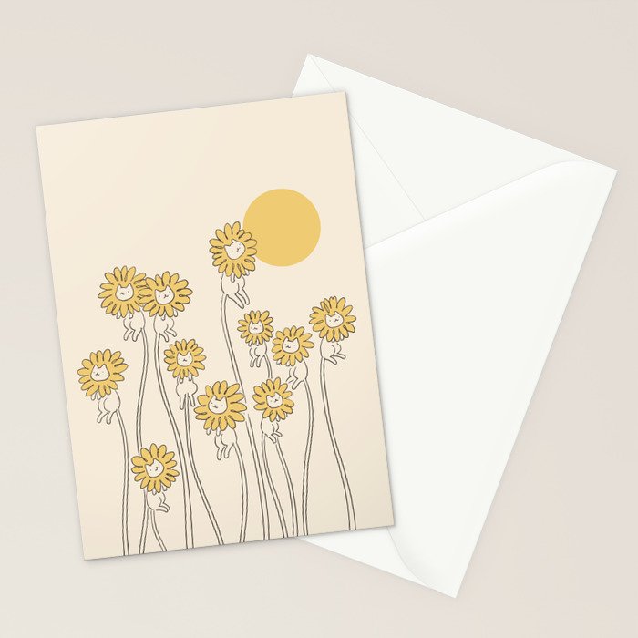 Cat and Plant 45 Stationery Card Gallery Image 2