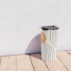 Mid Century Modern Geometric 61 (Rainbow and Sun Abstraction) Travel Mug Gallery Image 4