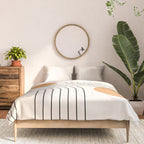 Mid Century Modern Geometric 61 (Rainbow and Sun Abstraction) Comforter Gallery Image 3