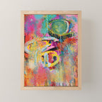 Chromatic Whispers Sprayed Abstract Dance of Color and Chaos Mini Art Print Gallery Image 1