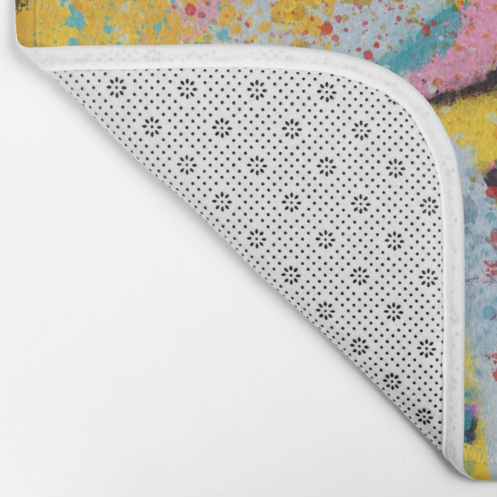 Chromatic Whispers Sprayed Abstract Dance of Color and Chaos Bath Mat Gallery Image 2