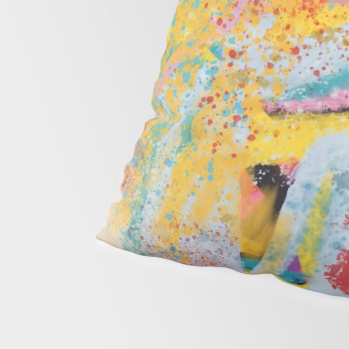 Chromatic Whispers Sprayed Abstract Dance of Color and Chaos Pillow Sham Gallery Image 4
