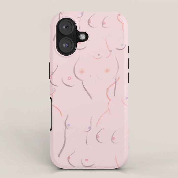 Breasts in Millennial Pink iPhone Case Gallery Image 1