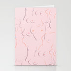 Breasts in Millennial Pink Stationery Card Gallery Image 2