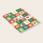 Christmas geometric patchwork mosaic pattern Notebook Gallery Image 2