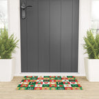 Christmas geometric patchwork mosaic pattern Welcome Mat Gallery Image 3
