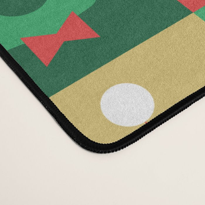 Christmas geometric patchwork mosaic pattern Desk Mat Gallery Image 4