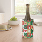 Christmas geometric patchwork mosaic pattern Wine Chiller Gallery Image 4