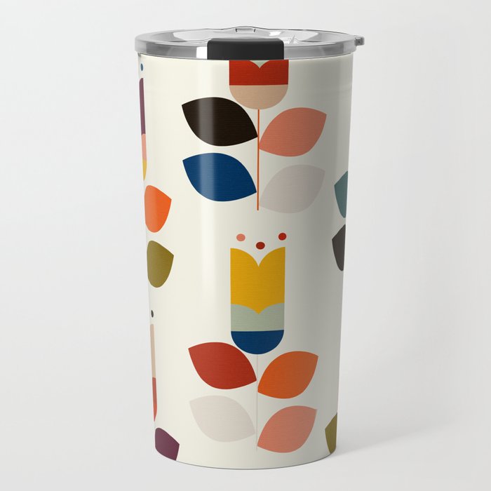 mid modern geometric spring Travel Mug Gallery Image 1
