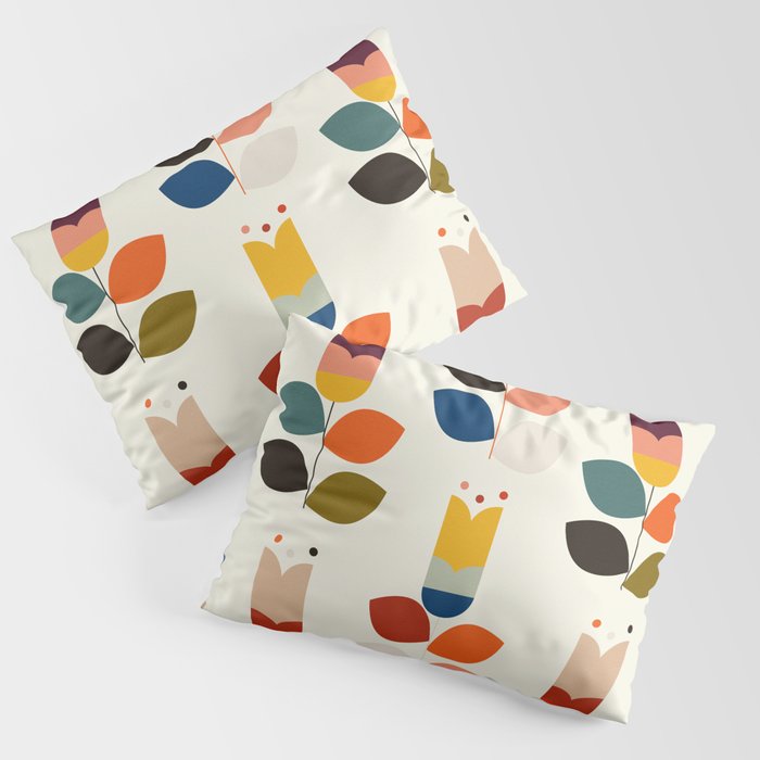 mid modern geometric spring Pillow Sham Gallery Image 1