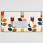 mid modern geometric spring Desk Mat Gallery Image 1