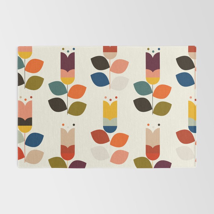 mid modern geometric spring Rug Gallery Image 2