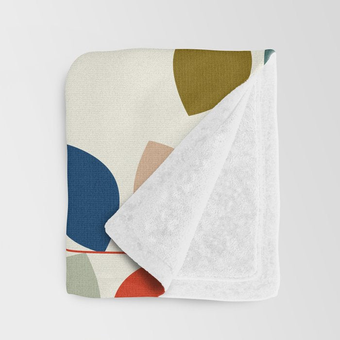 mid modern geometric spring Throw Blanket Gallery Image 3