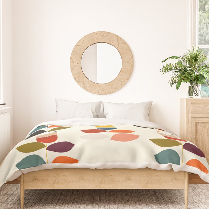 mid modern geometric spring Duvet Cover Gallery Image 3