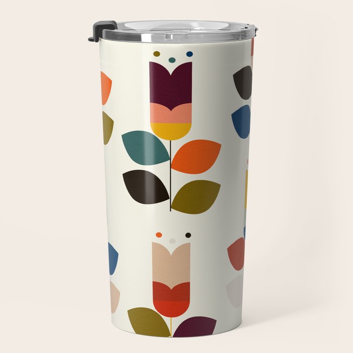 mid modern geometric spring Travel Mug Gallery Image 3