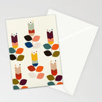 mid modern geometric spring Stationery Card Gallery Image 2