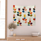 mid modern geometric spring Wall Tapestry Gallery Image 2