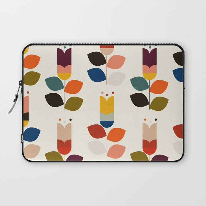 mid modern geometric spring Laptop Sleeve Gallery Image 1