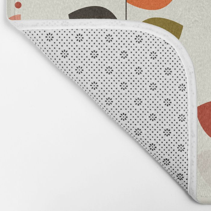 mid modern geometric spring Bath Mat Gallery Image 2