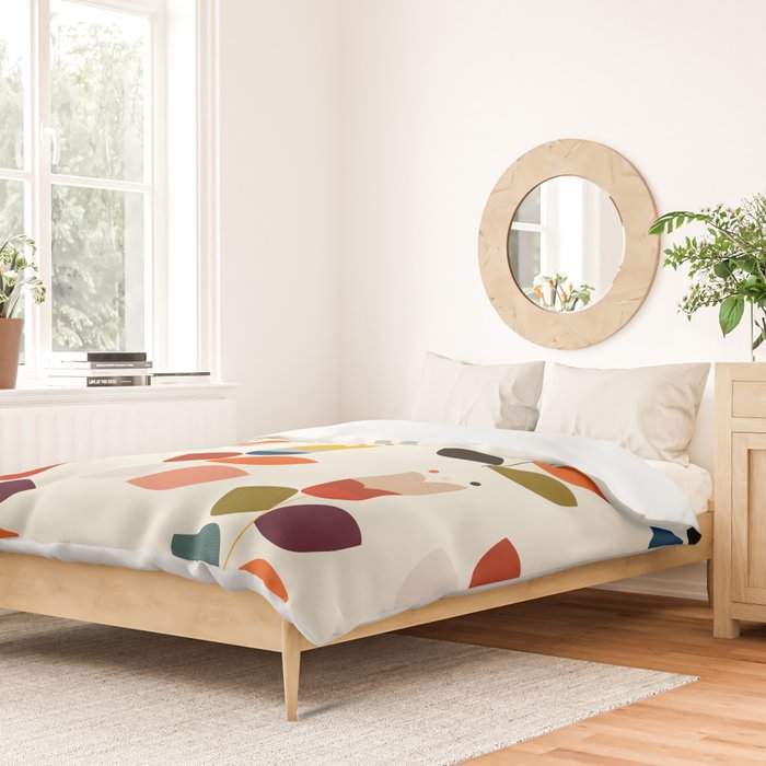mid modern geometric spring Duvet Cover Gallery Image 2