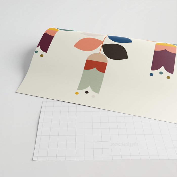 mid modern geometric spring Wrapping Paper Gallery Image 2