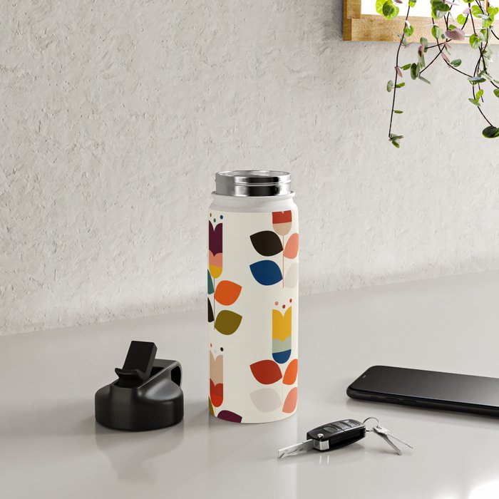 mid modern geometric spring Water Bottle Gallery Image 4