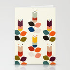 mid modern geometric spring Stationery Card Gallery Image 2